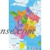 Map Of France - Carte De France - Poster / Print (Republique Francaise - French Language Map) (Size: 24" x 36") (Clear Poster Hanger)   